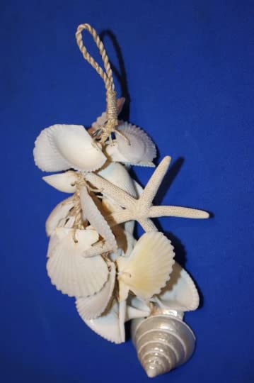 MOBILE, Seashell And Starfish Cluster, Coastal Home Decor, Hanging Seahell Mobiles G-01