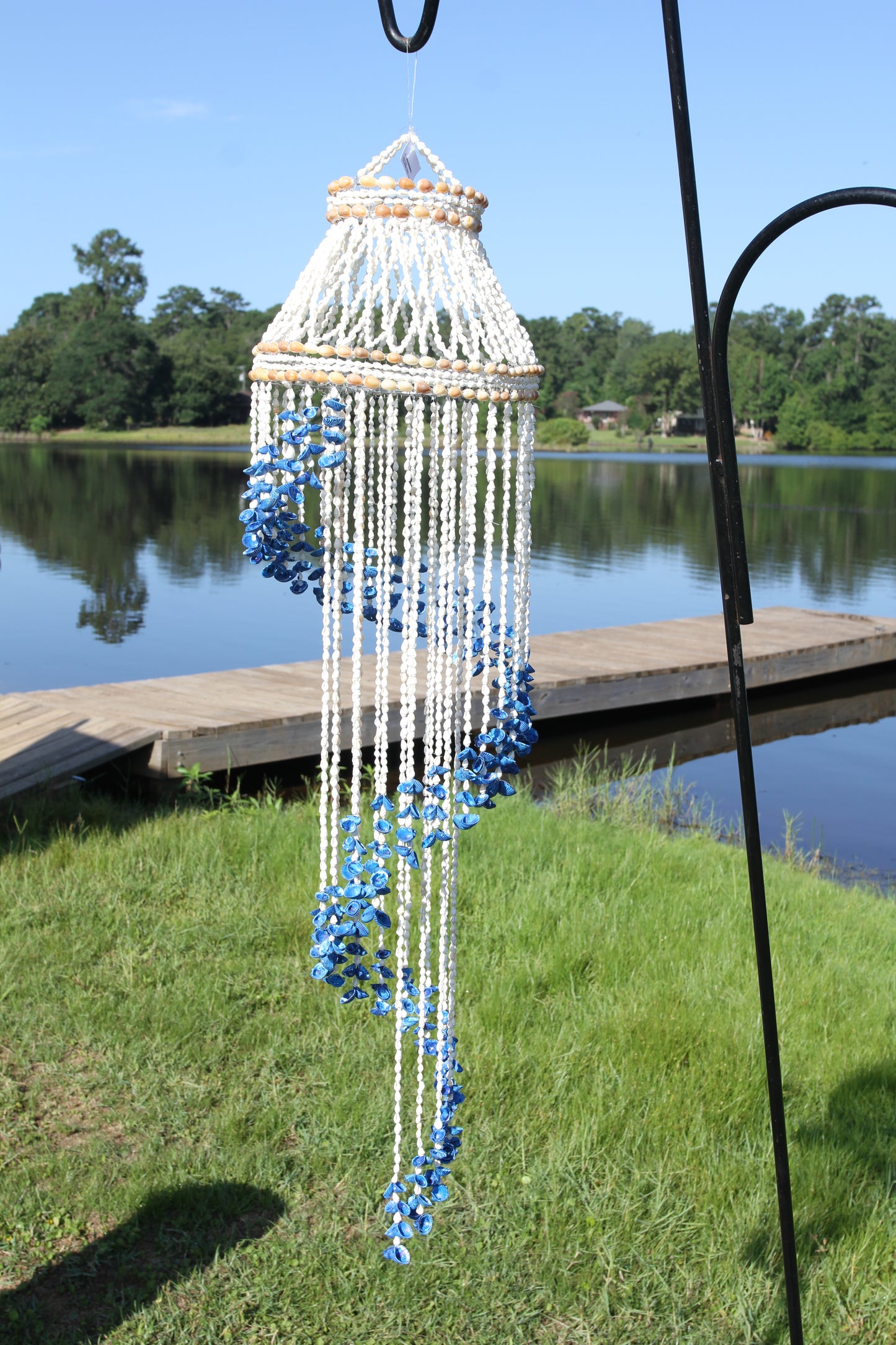 1-LARGE SPIRAL SEASHELL WINDCHIME,All Occasion Gifts,Coastal Home Accents,Balcony Decor,G-90