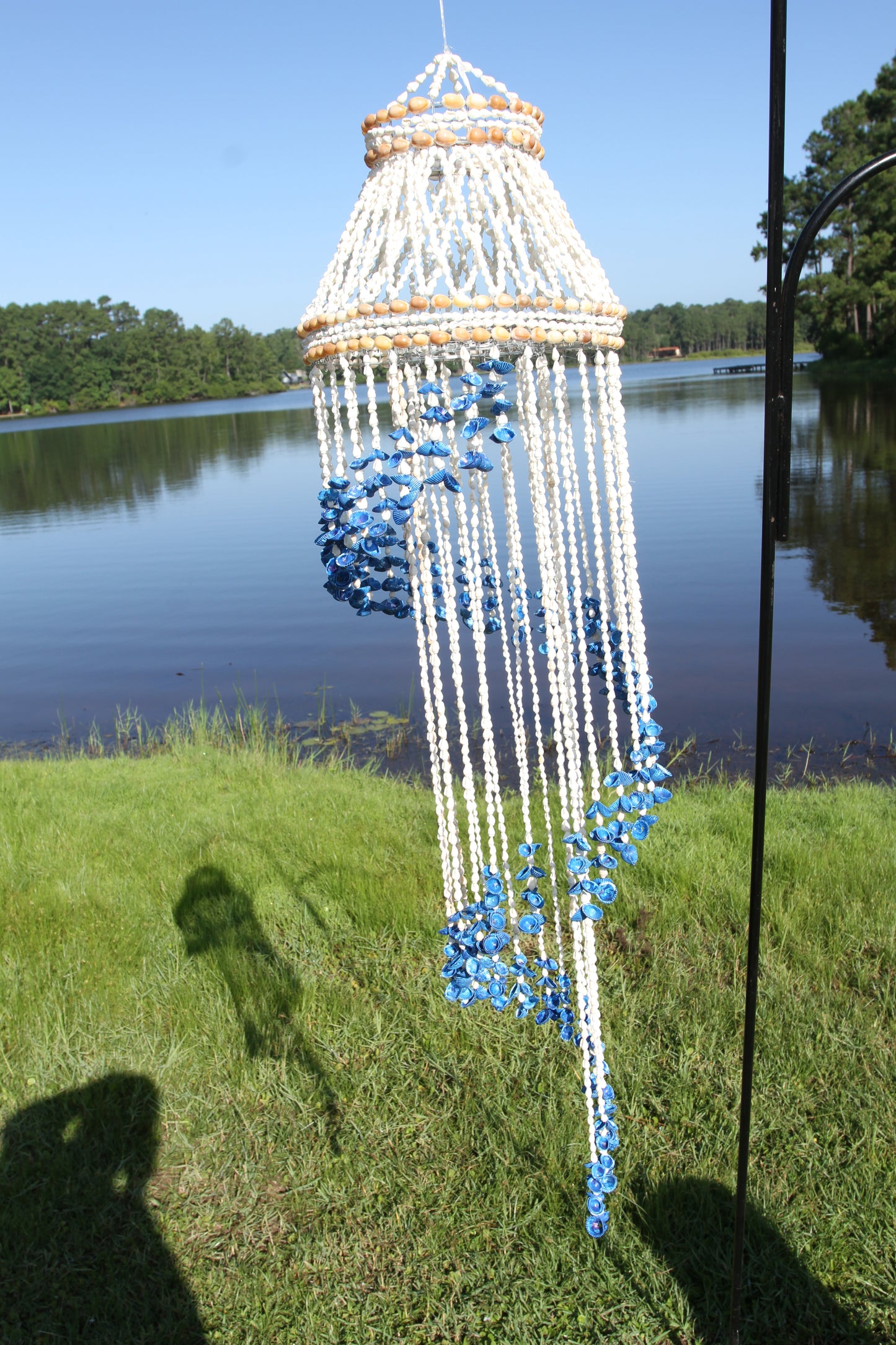 1-LARGE SPIRAL SEASHELL WINDCHIME,All Occasion Gifts,Coastal Home Accents,Balcony Decor,G-90