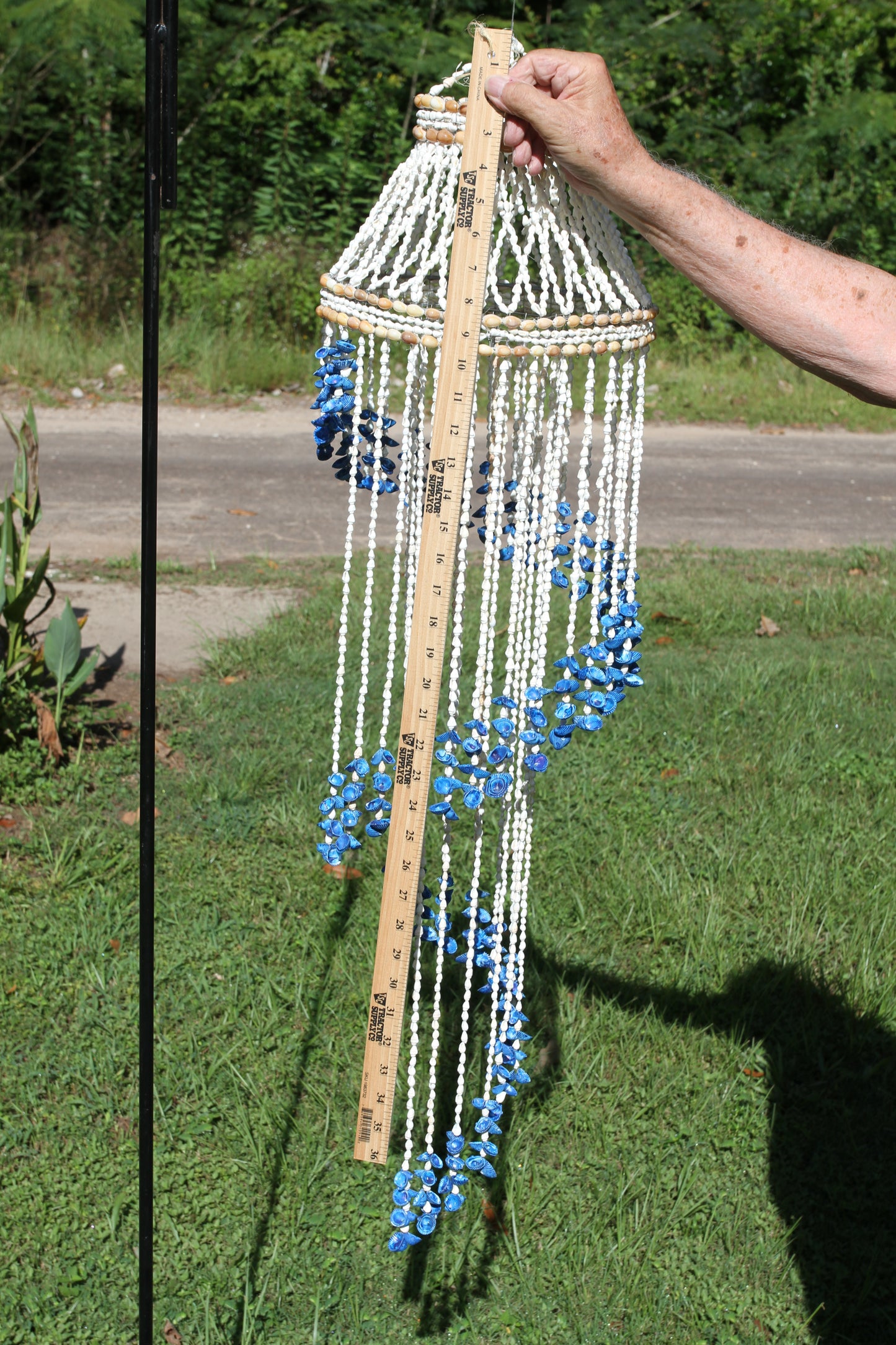 1-LARGE SPIRAL SEASHELL WINDCHIME,All Occasion Gifts,Coastal Home Accents,Balcony Decor,G-90