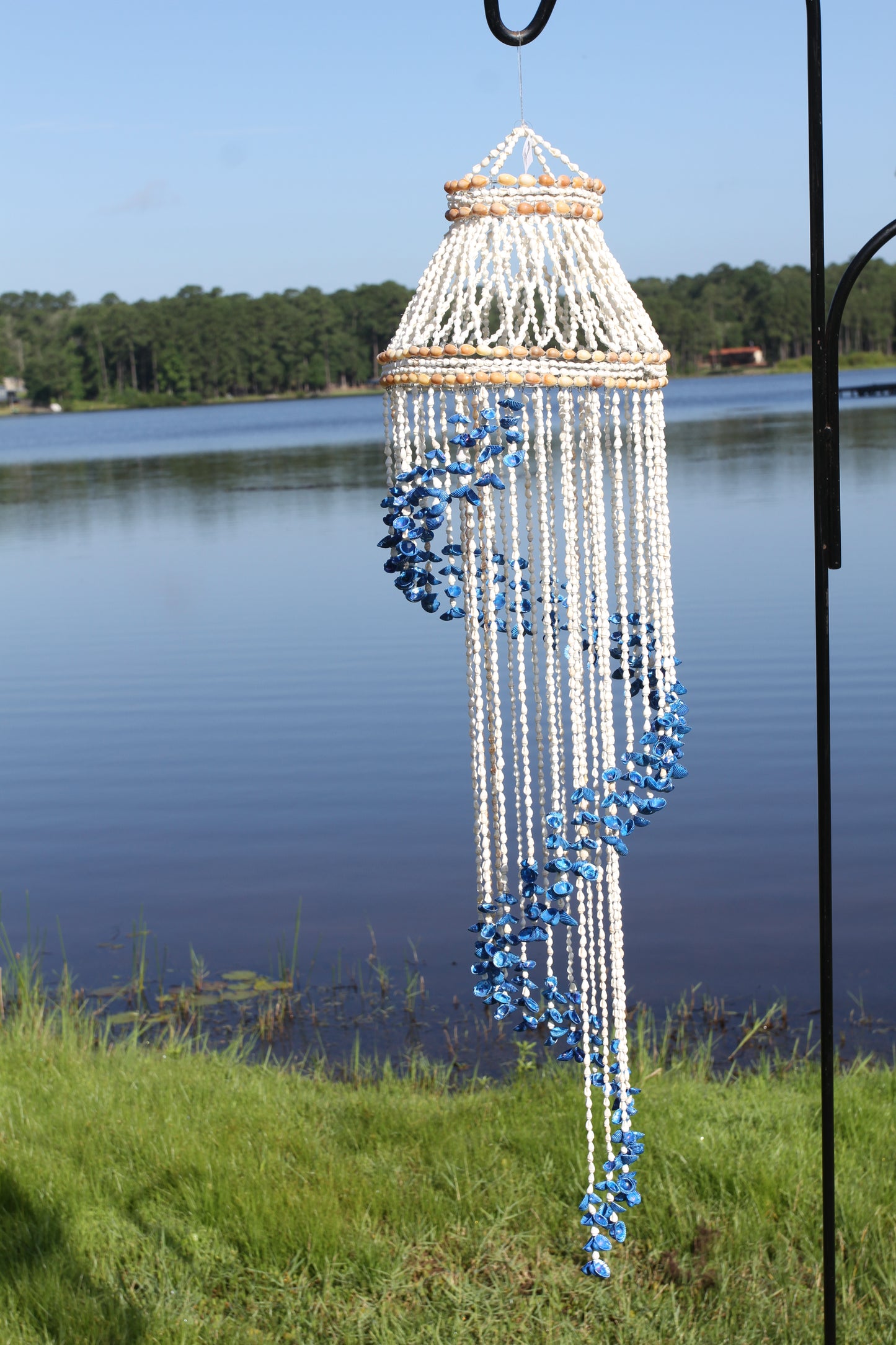 1-LARGE SPIRAL SEASHELL WINDCHIME,All Occasion Gifts,Coastal Home Accents,Balcony Decor,G-90