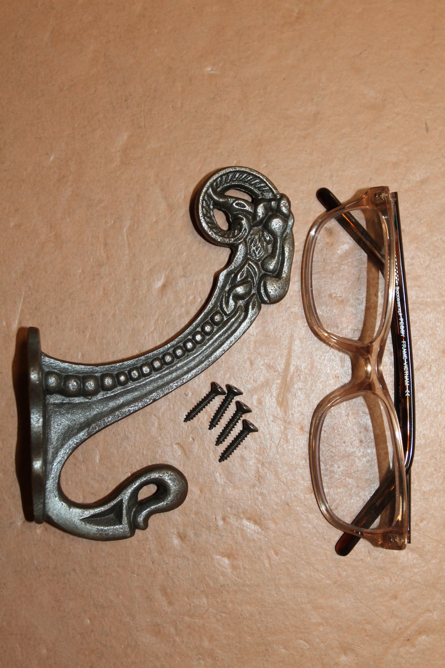 2-Large Double Wall Hooks,Elegant Victorian Design,Hanging Storage Solution,Free Ship,N-50A
