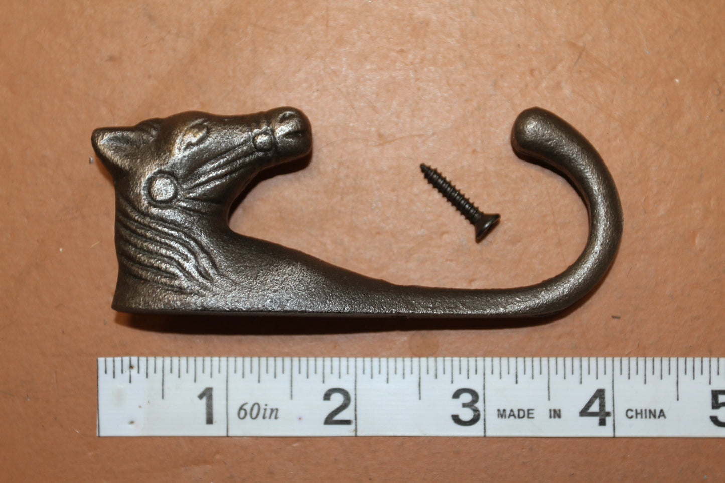 SMALL HORSE Wall Hook, Country Home Decor, Unfinished, Tack Room Hook For Small Items, Western Decor, Gift For All Occasions, W-39B
