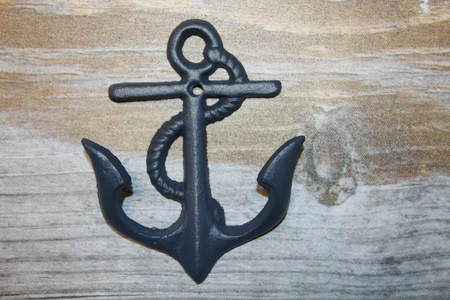 NAUTICAL WALL HOOKS, ANCHORS, Double Hook, Bath Decor, Outdoor Kitchen Storage N-19NB