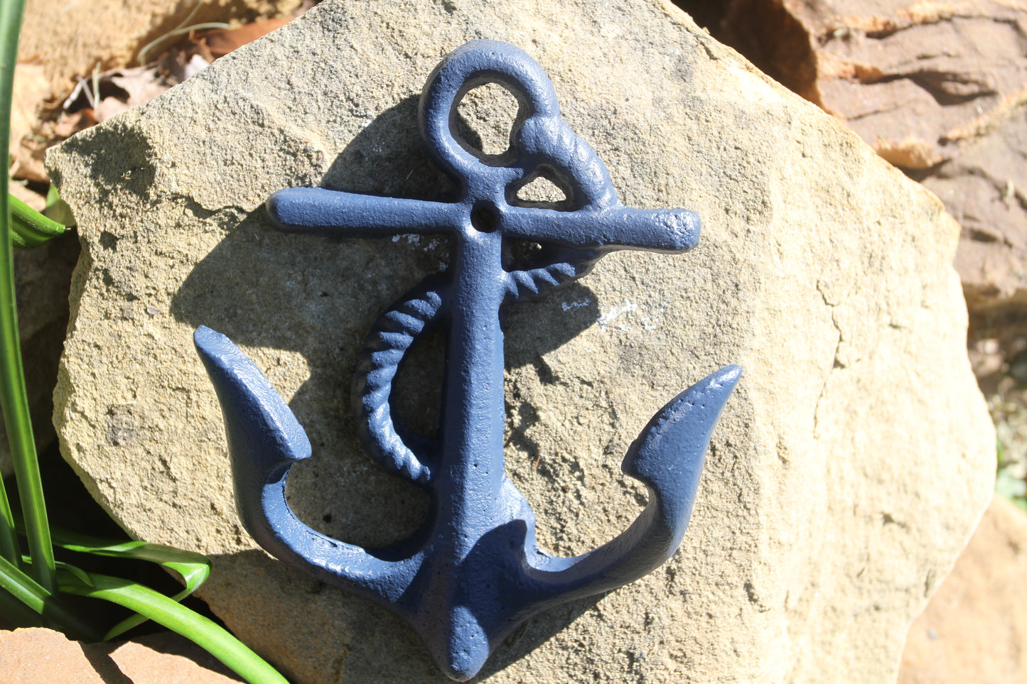 NAUTICAL WALL HOOKS, ANCHORS, Double Hook, Bath Decor, Outdoor Kitchen Storage N-19NB