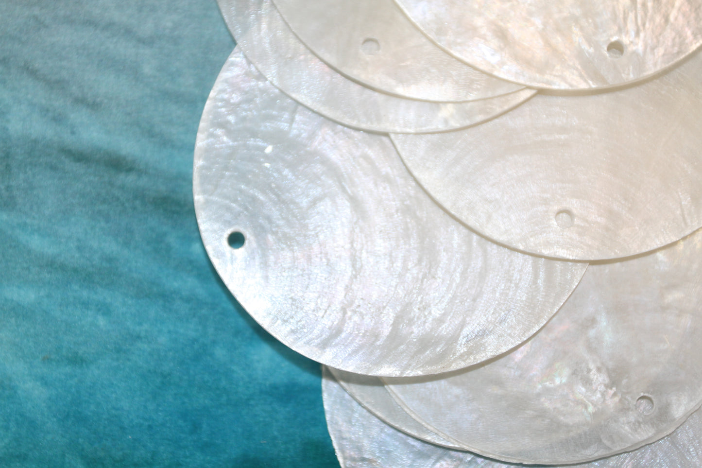 DRILLED CAPIZ SEASHELL, Thick Cut Shells, Semi Translucent Seashells, Widow Charm Craft Supply, CS-90D
