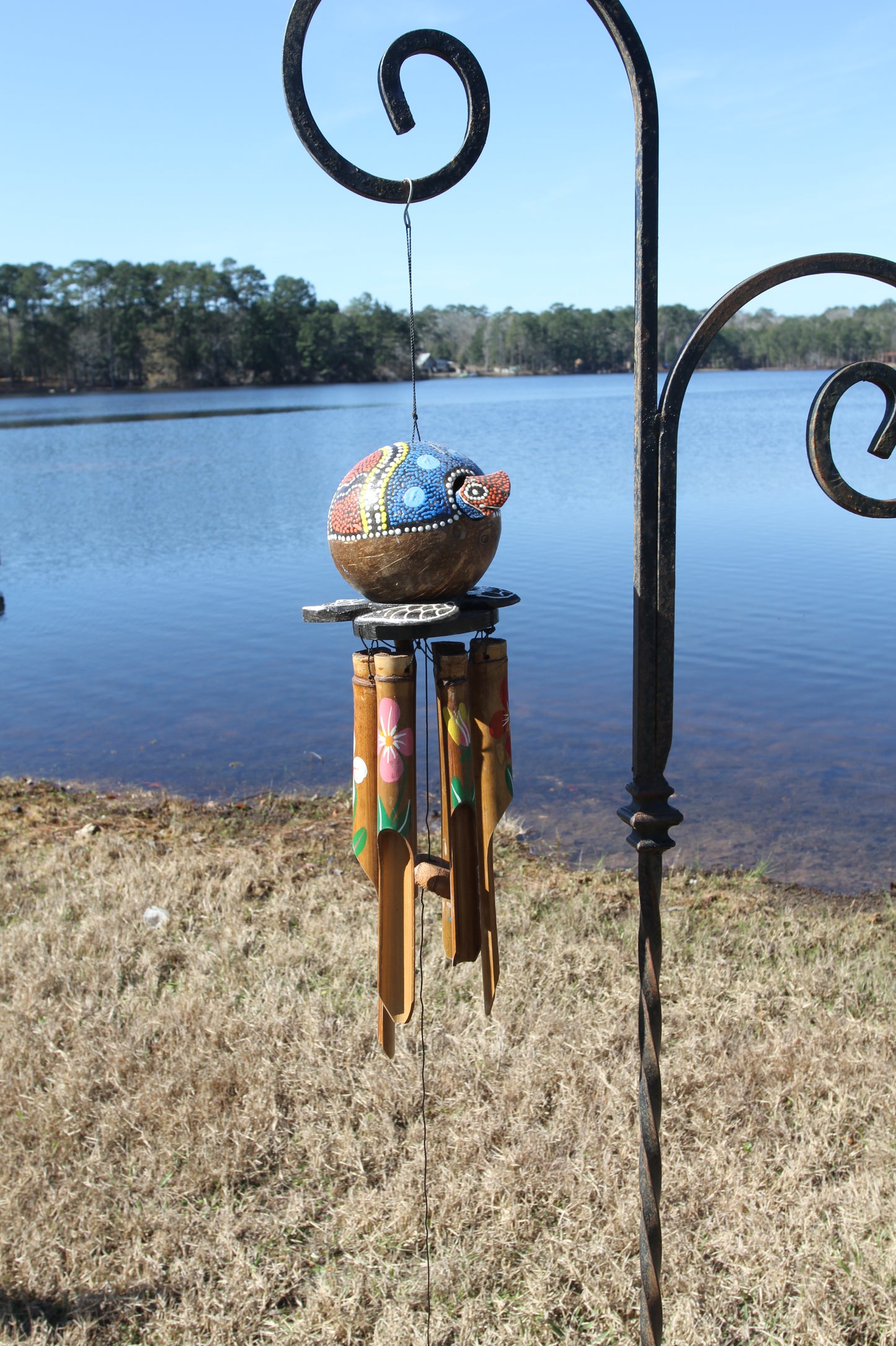 TURTLE WIND CHIMES, Colorful Bobbing Head Turtle Wind Chime, Beach Decor, Home and Garden Decor, Christmas Gift G-34