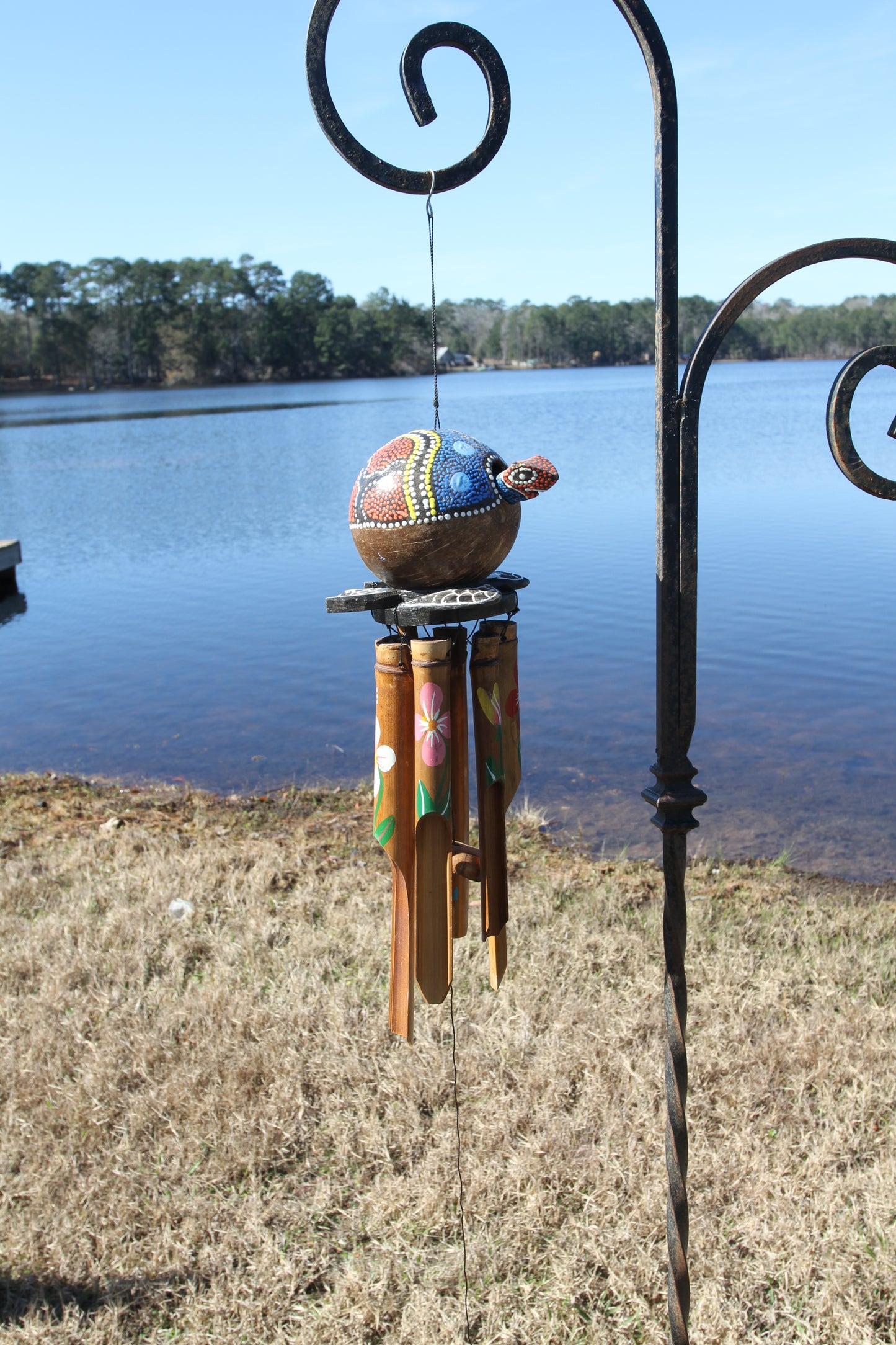 TURTLE WIND CHIMES, Colorful Bobbing Head Turtle Wind Chime, Beach Decor, Home and Garden Decor, Christmas Gift G-34