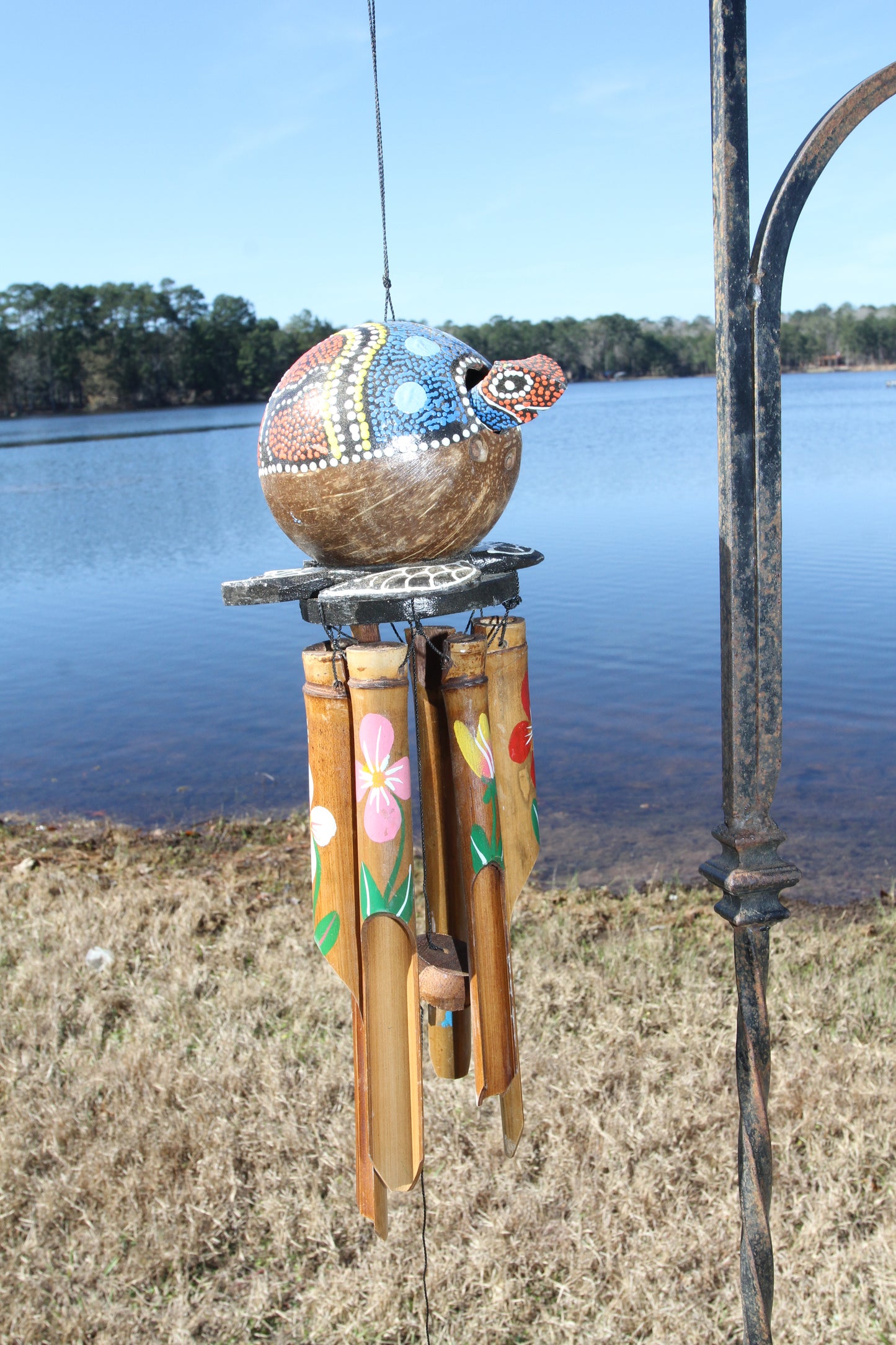 TURTLE WIND CHIMES, Colorful Bobbing Head Turtle Wind Chime, Beach Decor, Home and Garden Decor, Christmas Gift G-34