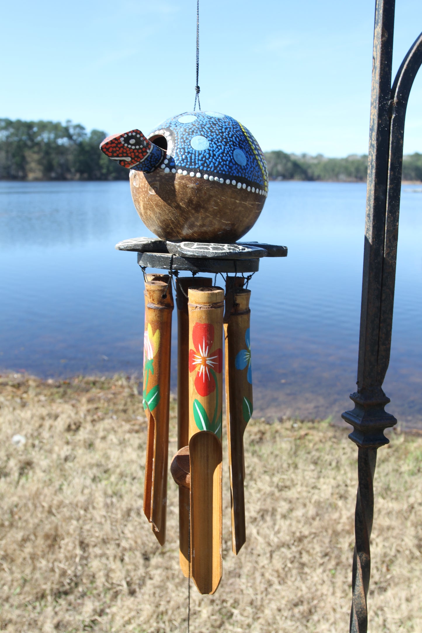 TURTLE WIND CHIMES, Colorful Bobbing Head Turtle Wind Chime, Beach Decor, Home and Garden Decor, Christmas Gift G-34