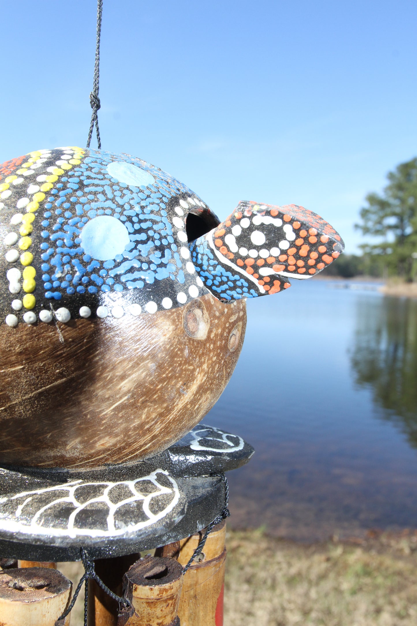 TURTLE WIND CHIMES, Colorful Bobbing Head Turtle Wind Chime, Beach Decor, Home and Garden Decor, Christmas Gift G-34