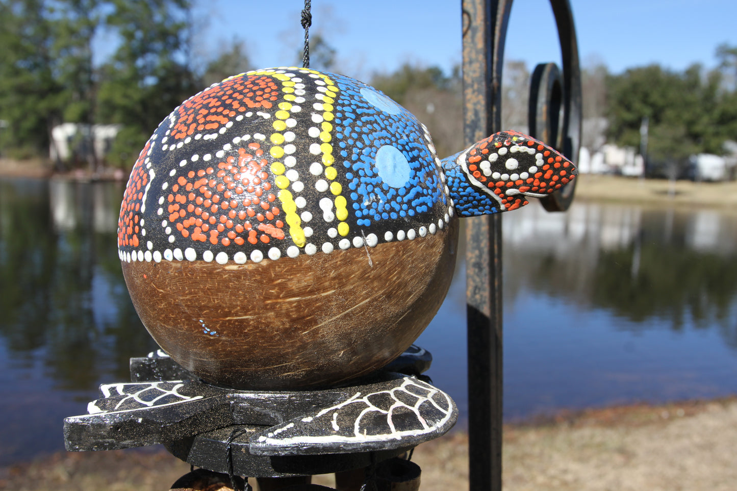 TURTLE WIND CHIMES, Colorful Bobbing Head Turtle Wind Chime, Beach Decor, Home and Garden Decor, Christmas Gift G-34