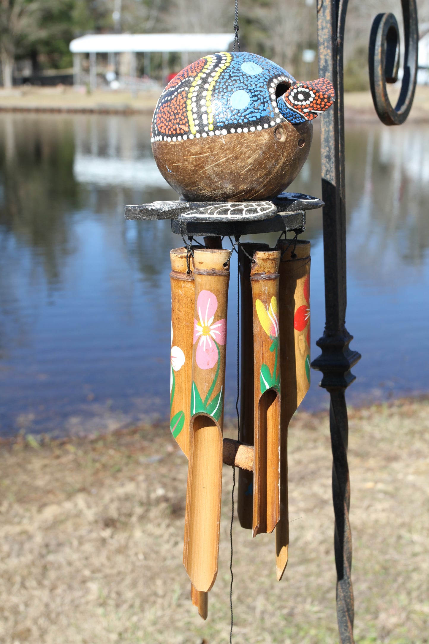TURTLE WIND CHIMES, Colorful Bobbing Head Turtle Wind Chime, Beach Decor, Home and Garden Decor, Christmas Gift G-34