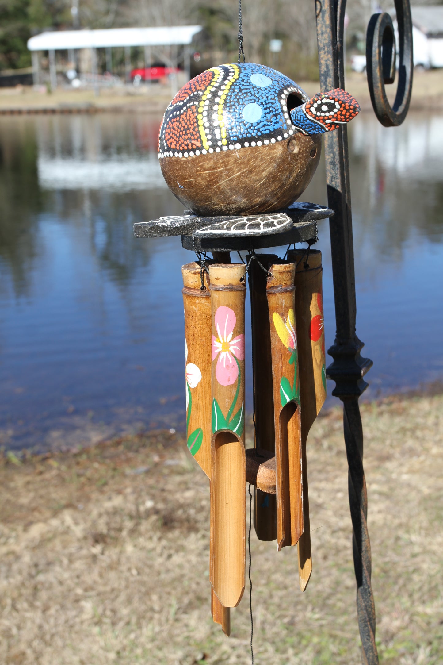 TURTLE WIND CHIMES, Colorful Bobbing Head Turtle Wind Chime, Beach Decor, Home and Garden Decor, Christmas Gift G-34