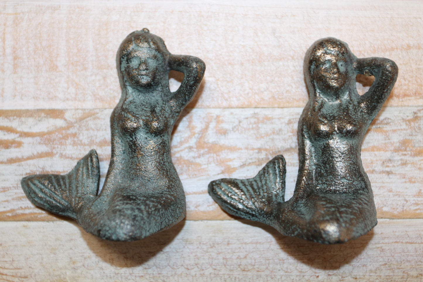 2-Adorable Solid Metal Freestanding MERMAID Figurines,Mtyhical,Folklore,GiftsN-55A