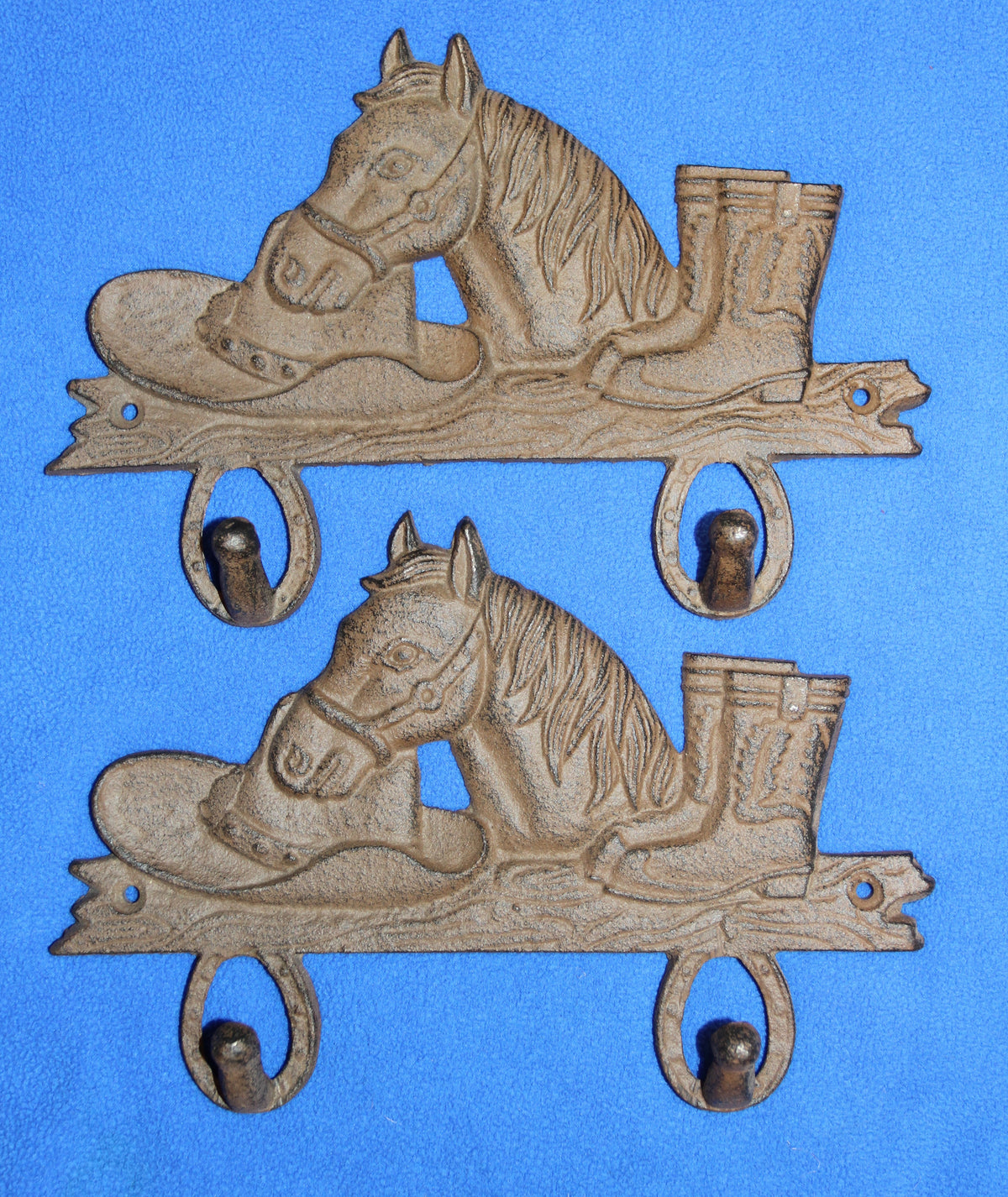 2 - Country Wall Hooks, Western Style Home Decor, Double Wall Hooks, Ranch Look, Gifts, W-7