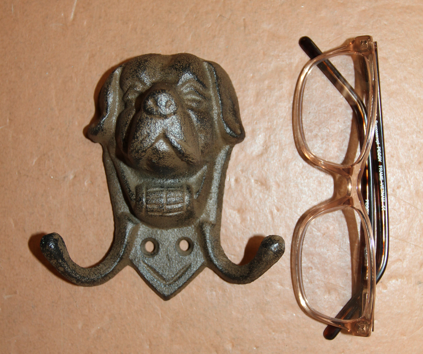 1-Large St Bernard Double Wall Hooks,Country Decor,Hanging Storage,All Occasion Gifts,W-63