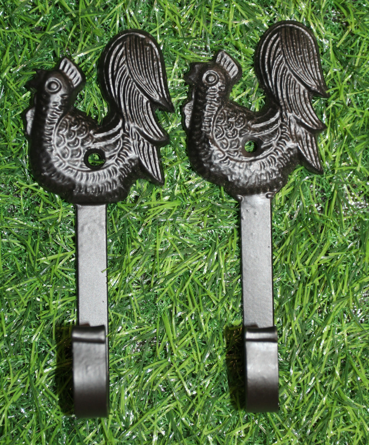 2-Wall Hooks,ROOSTERS,Country Decor,Ranch Style,Kitchen And Bath Storage Solution,Gifts,W-50