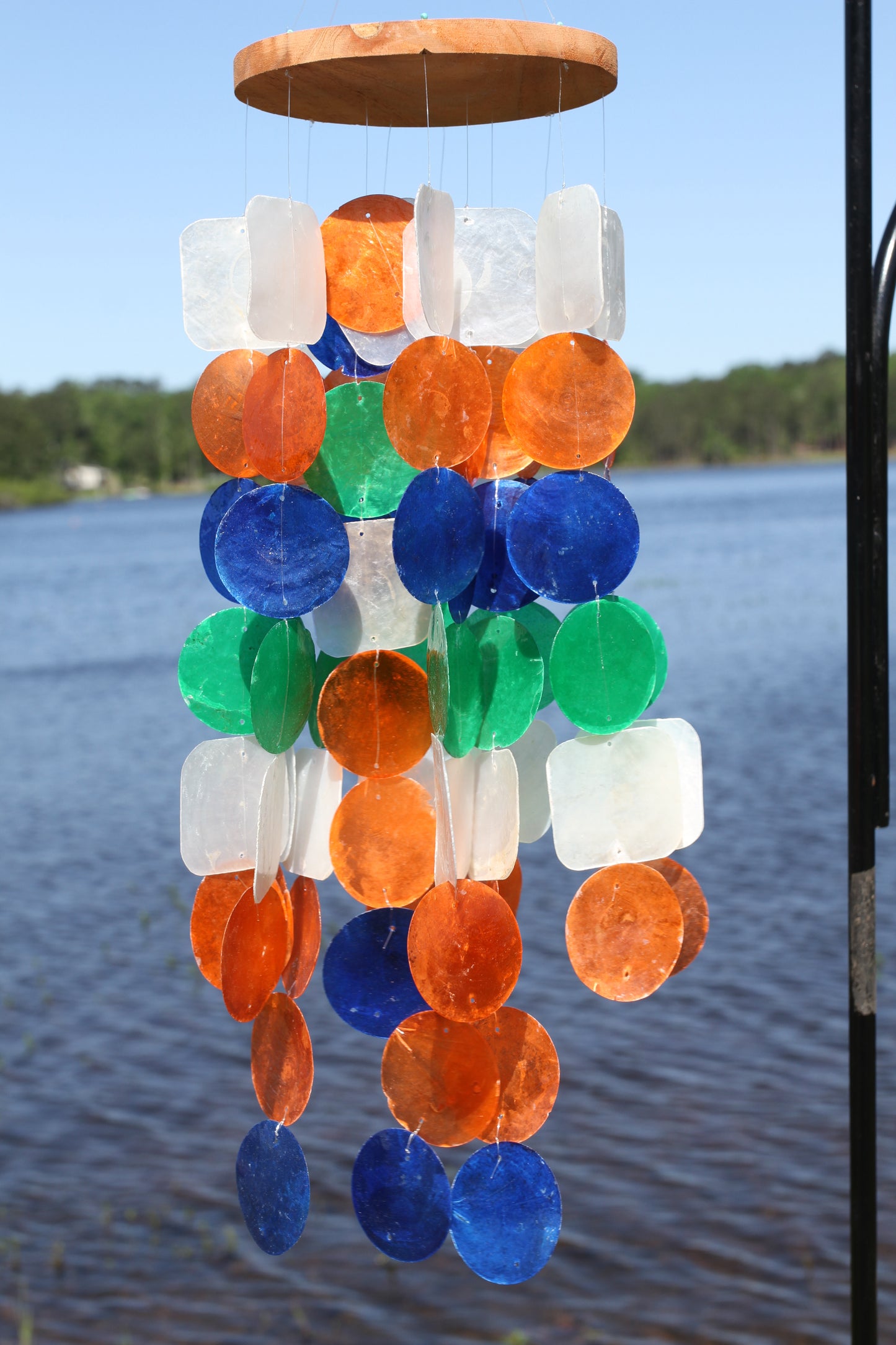 CAPIZ SEASHELL WIND CHIME, Garden Decor, Beach Home Decor, Indoor- Out Door Hanging, Mothers Day Gift