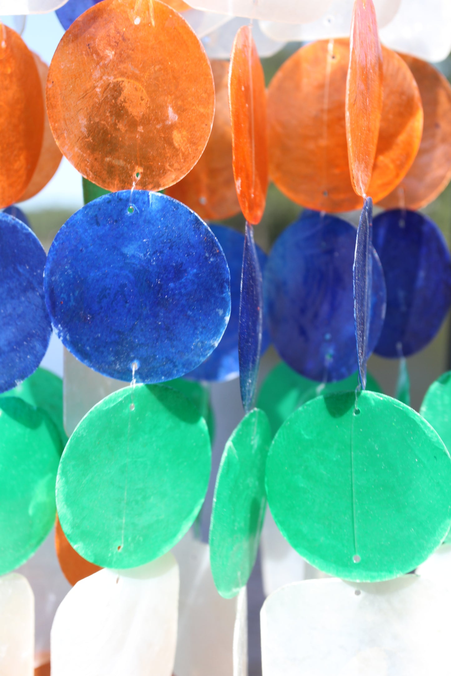 CAPIZ SEASHELL WIND CHIME, Garden Decor, Beach Home Decor, Indoor- Out Door Hanging, Mothers Day Gift