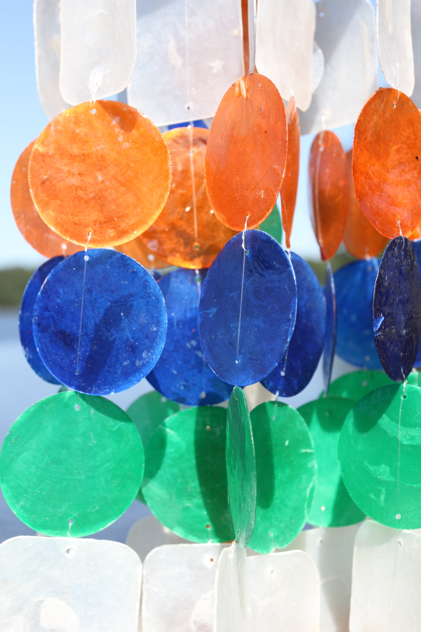 CAPIZ SEASHELL WIND CHIME, Garden Decor, Beach Home Decor, Indoor- Out Door Hanging, Mothers Day Gift