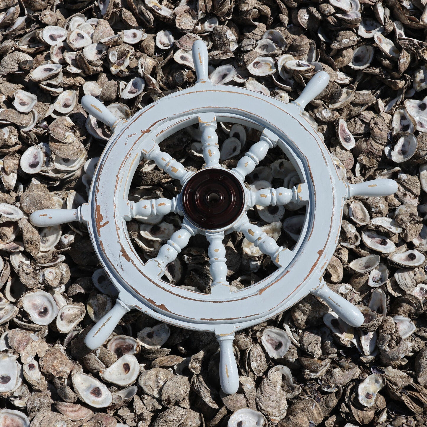 SHIPS WHEEL / Large Wooden Ships Helm / Sailors Home Decor / Fathers Day Gift / Sailing Club House Decor / Seafood Decor / Gh-01