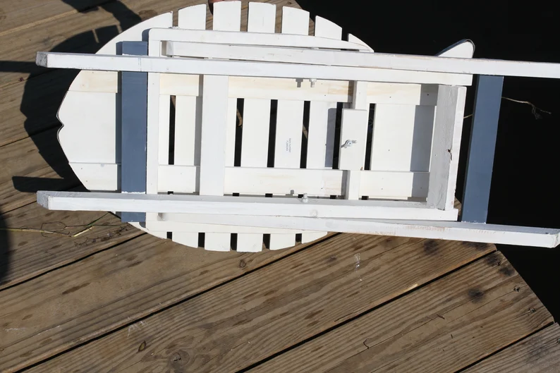 FISH TABLE, Folding Fish Shape Table, Wood Table, Side Table, Beach Decor