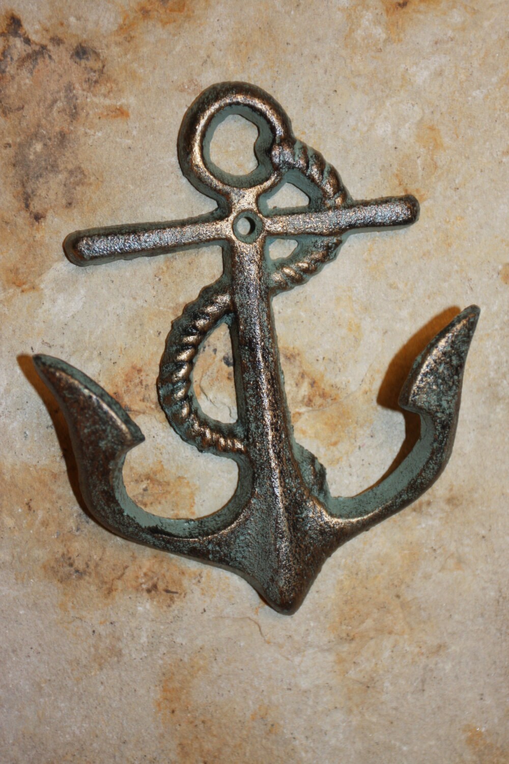 14) Bronze-look anchor wall hooks,beach decor,mariners decor,nautical theme, all occaison gift, BL-71