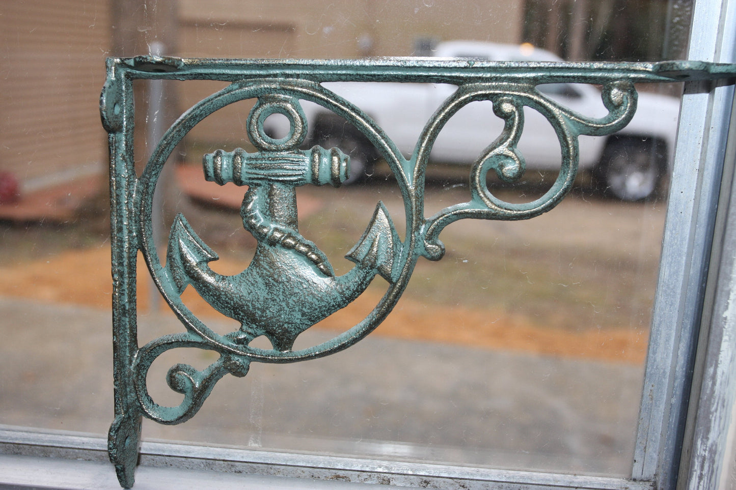 COATAL DECOR, Anchor Design Nautical Window Corner Accent Bracket, Shelf Brackets B-39