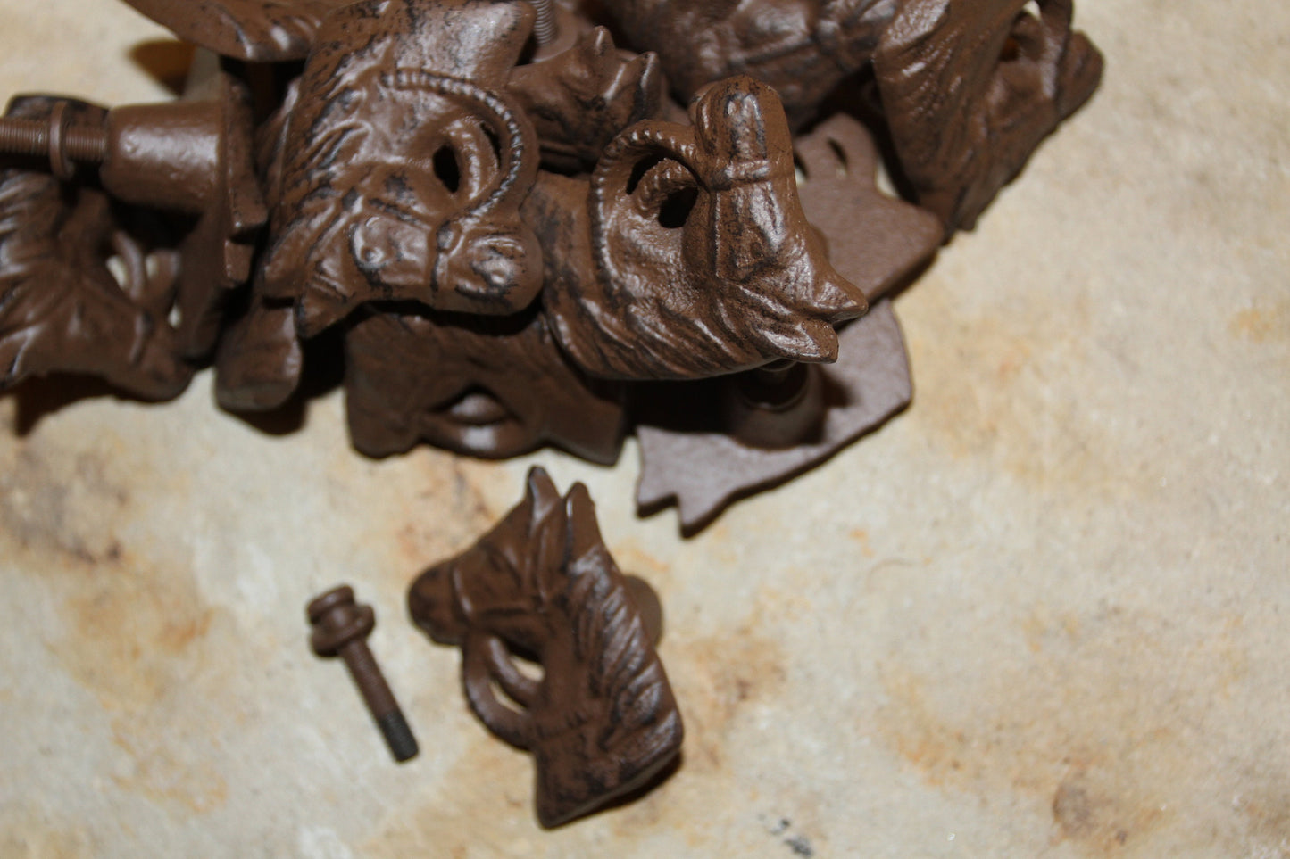 12pc) Western Horse Decor, Wall Hooks And Drawer Pulls,metal, Country Decor, Western decor. 4 of W-18, 8 of Hw-74