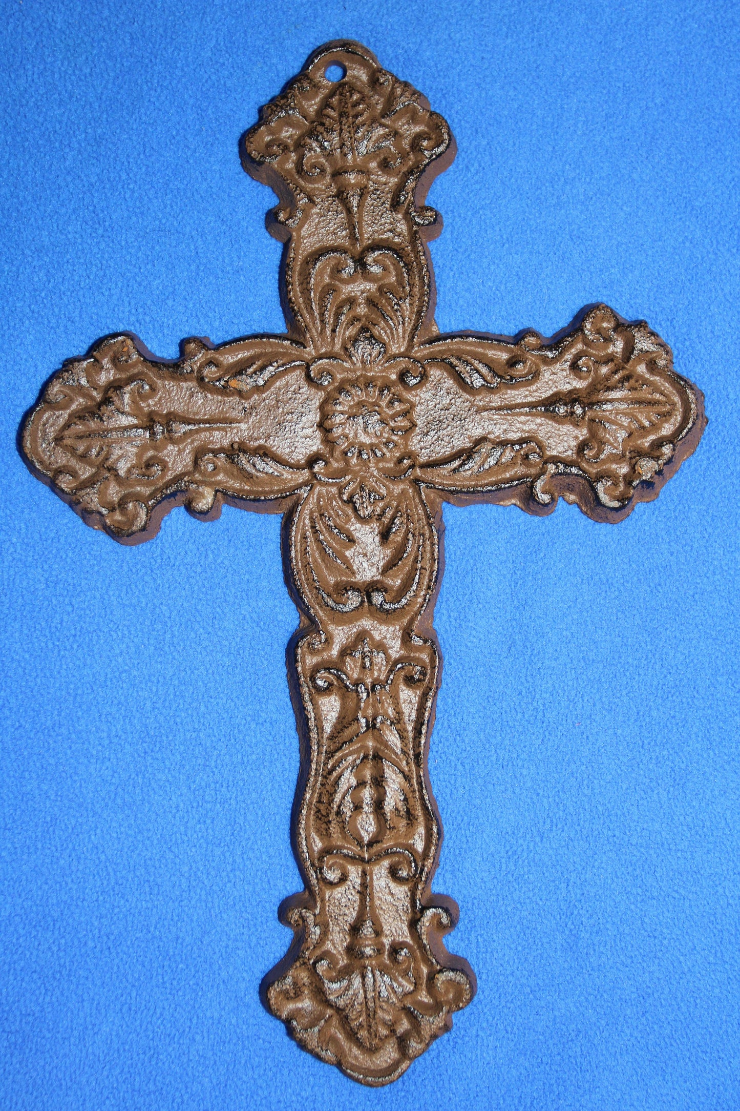 WALL HANGING CROSS,heavy, solid metal,church decor,religion and spirituality,collectible,craft supply C-15