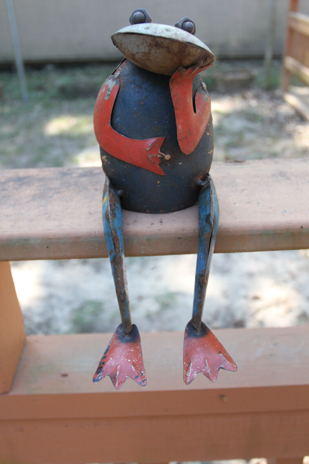 SITTING FROGS, Whimsical Yard Decor, Shelf Disply, Christmas Gift, Frog Decor, Counrty Decor N-67B