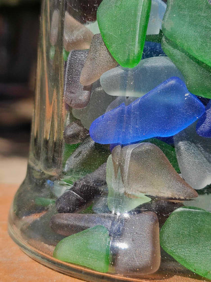 CRAFT SEA GLASS,craft supply,wire wrap jewelry supply,mosaic work,beach art,seashell mirror frames.  CS-89