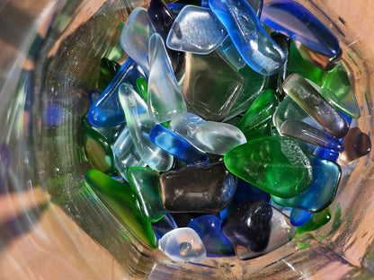 CRAFT SEA GLASS,craft supply,wire wrap jewelry supply,mosaic work,beach art,seashell mirror frames.  CS-89