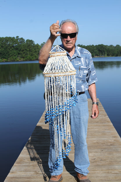 1-LARGE SPIRAL SEASHELL WINDCHIME,All Occasion Gifts,Coastal Home Accents,Balcony Decor,G-90