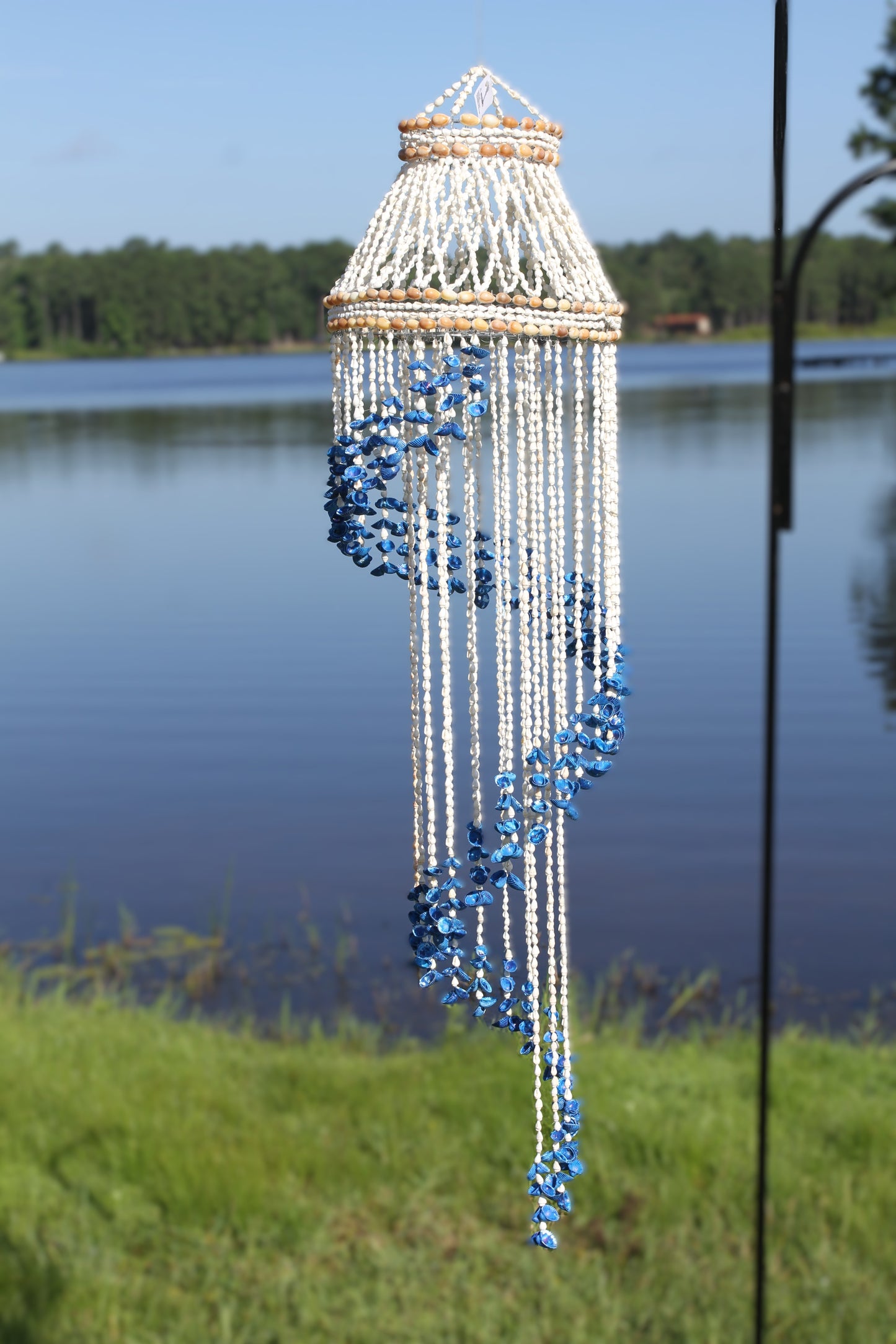 1-LARGE SPIRAL SEASHELL WINDCHIME,All Occasion Gifts,Coastal Home Accents,Balcony Decor,G-90