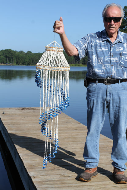 1-LARGE SPIRAL SEASHELL WINDCHIME,All Occasion Gifts,Coastal Home Accents,Balcony Decor,G-90