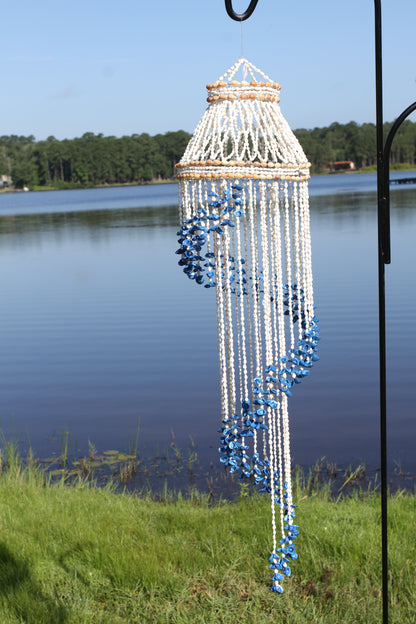 1-LARGE SPIRAL SEASHELL WINDCHIME,All Occasion Gifts,Coastal Home Accents,Balcony Decor,G-90