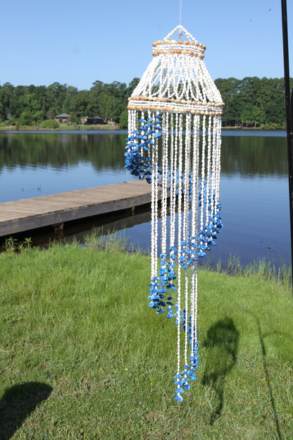 1-LARGE SPIRAL SEASHELL WINDCHIME,All Occasion Gifts,Coastal Home Accents,Balcony Decor,G-90