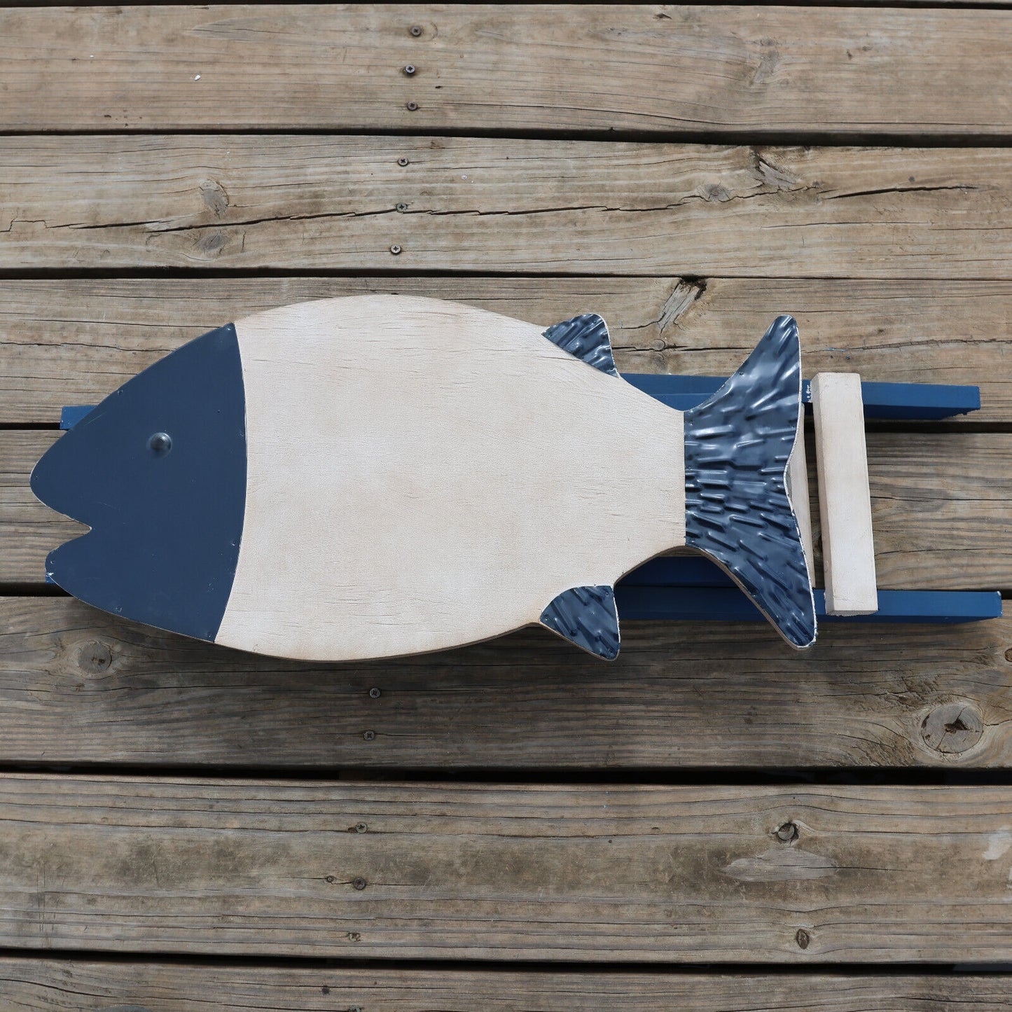 TABLE, Folding Wood Table, Fish Shape, Side Table, Patio Decor, Coastal Home Decor,