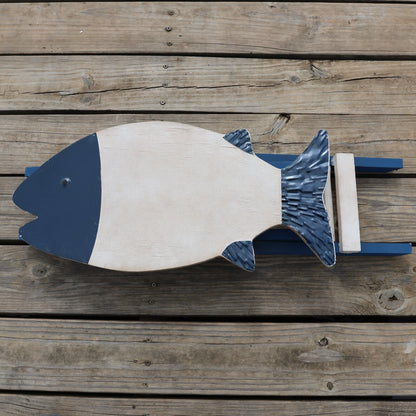 TABLE, Folding Wood Table, Fish Shape, Side Table, Patio Decor, Coastal Home Decor,