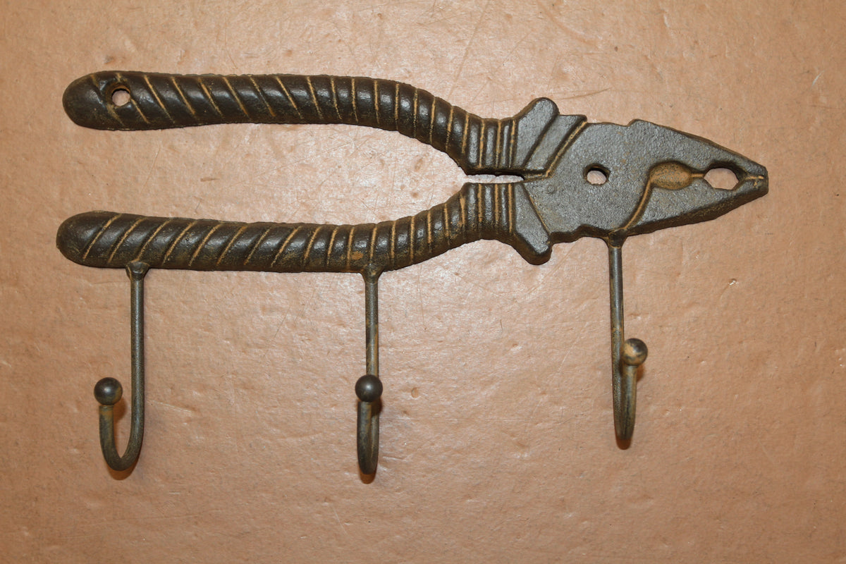 3 Triple Wall Hooks,Tools,Work Shop OrganizationWork Shop Decor,Country Accents,Fathers Day Gifts,H-35,3638