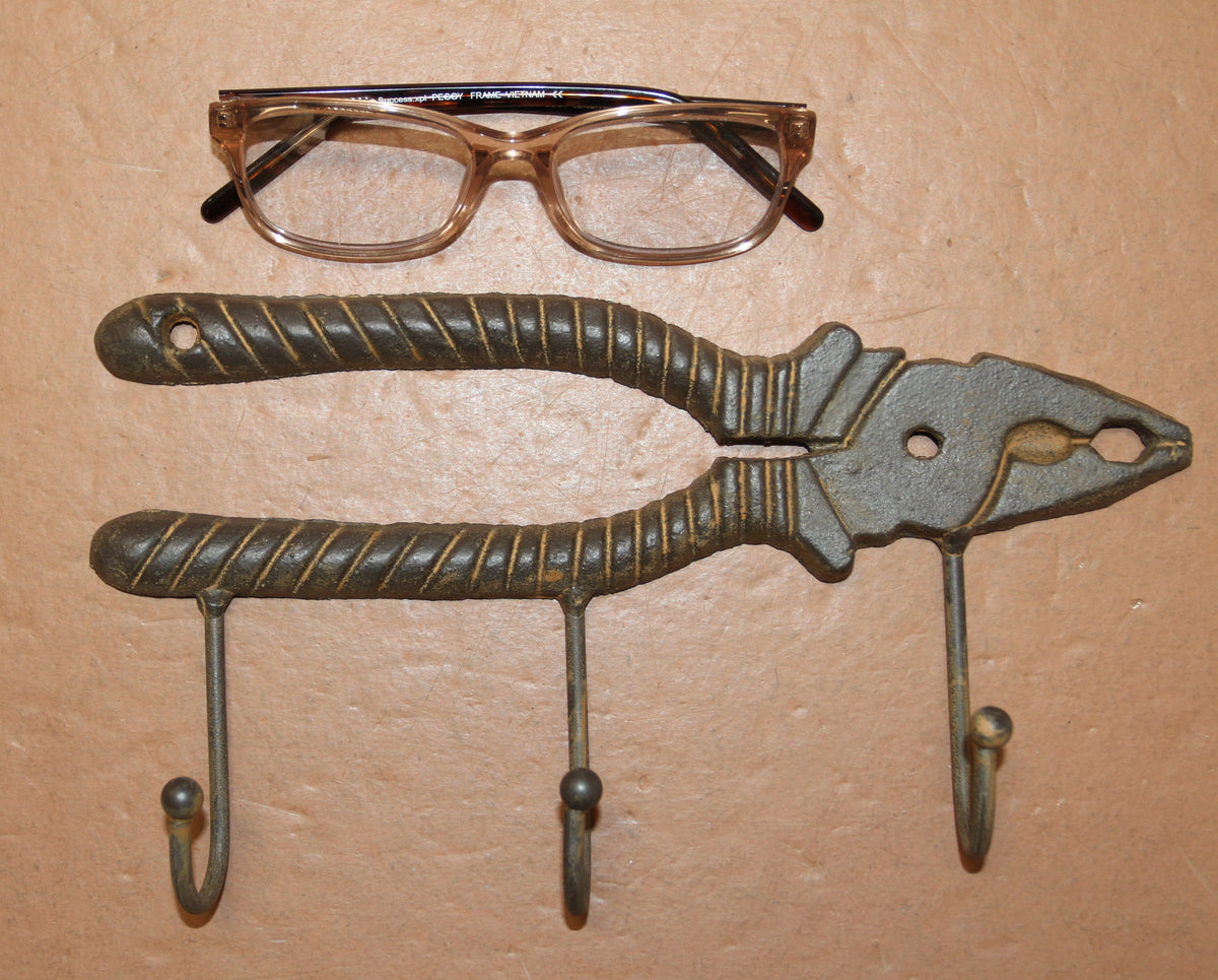3 Triple Wall Hooks,Tools,Work Shop OrganizationWork Shop Decor,Country Accents,Fathers Day Gifts,H-35,3638