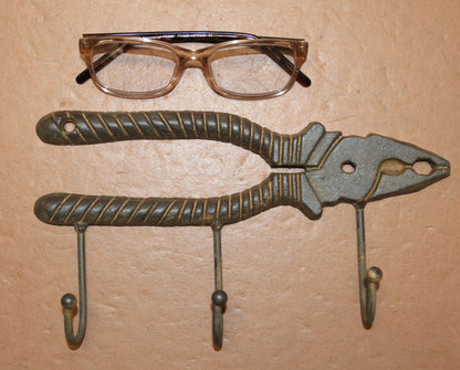 3 Triple Wall Hooks,Tools,Work Shop OrganizationWork Shop Decor,Country Accents,Fathers Day Gifts,H-35,3638