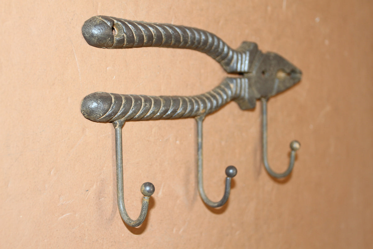 3 Triple Wall Hooks,Tools,Work Shop OrganizationWork Shop Decor,Country Accents,Fathers Day Gifts,H-35,3638