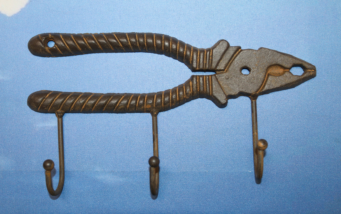 1 Triple Wall HooK,PLIERS,Hanging Storage, Work Shop Organization,Country Accents,Gifts,H-38