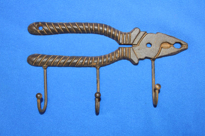 1 Triple Wall HooK,PLIERS,Hanging Storage, Work Shop Organization,Country Accents,Gifts,H-38