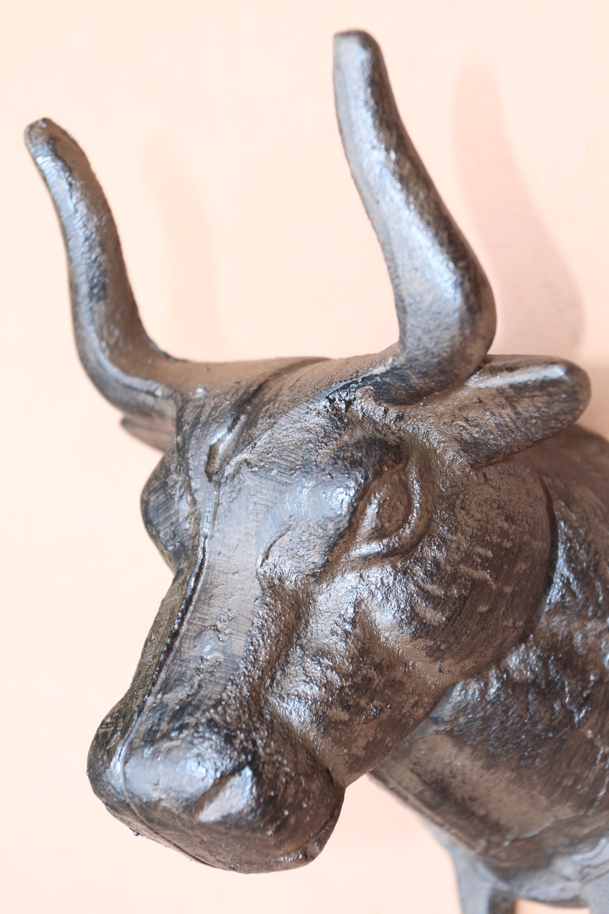 Giant BULL Wall Hook,Cattle Decor,Double Hook,Farm,Ranch Accent,Heavy Metal,Hanging Storage,H-81B