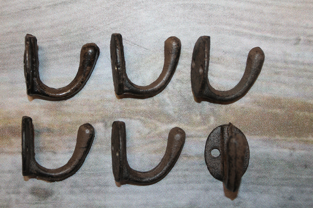 6-Cup Wall Hooks,Farm And Ranch Decor,Utility Hooks,Garden,Bath,Kitchen Hanging Storage,H-63