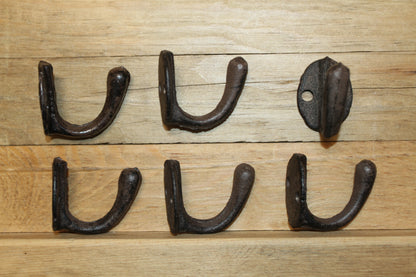 6-Cup Wall Hooks,Farm And Ranch Decor,Utility Hooks,Garden,Bath,Kitchen Hanging Storage,H-63